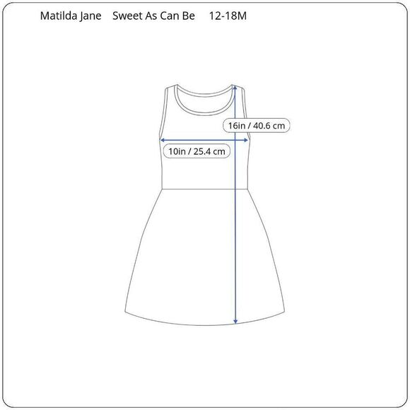 Matilda Jane Sweet As Can Be Dress 12-18M Multicolor Scalloped - Picture 9 of 9